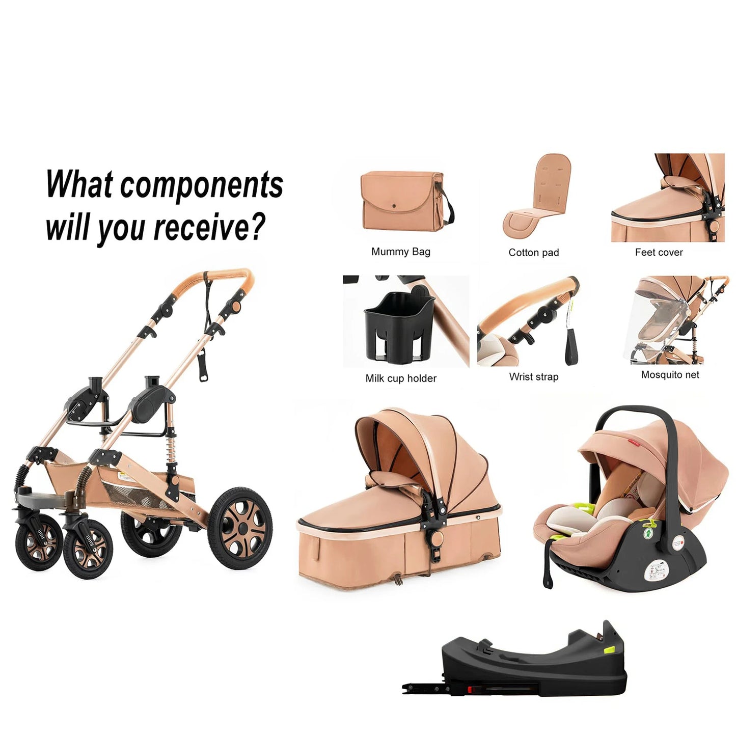 3 in 1 Baby Stroller,Baby Travel System,