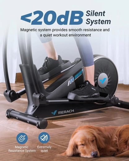 MERACH Elliptical Machine Elliptical Machine Home Hyper-Quiet Magnetic Drive System 16Levels Adjustable Resistance MERACH App