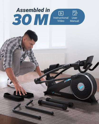 MERACH Elliptical Machine Elliptical Machine Home Hyper-Quiet Magnetic Drive System 16Levels Adjustable Resistance MERACH App