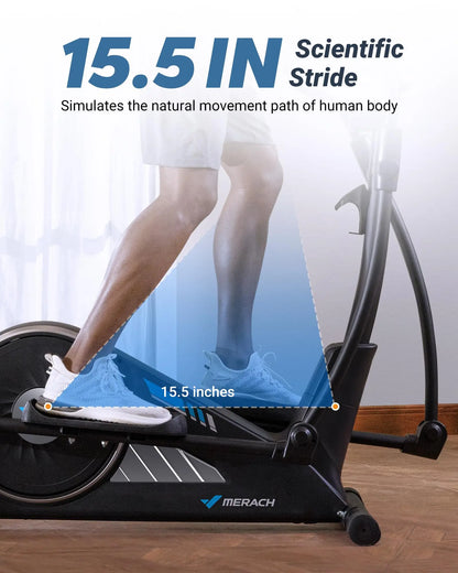 MERACH Elliptical Machine Elliptical Machine Home Hyper-Quiet Magnetic Drive System 16Levels Adjustable Resistance MERACH App