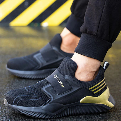2025 Safety Shoes Men Steel Toe Cap Work Safety Shoes Sneakers Male Lightweight Work Boots Men Indestructible Work Shoes Male
