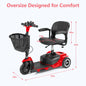 3/4 Wheel Mobility Scooters Electric Power Mobile Wheelchair for Seniors Adult with Basket Compact Duty Travel Scooter