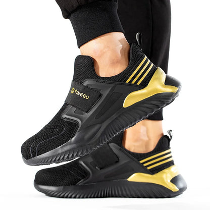 2025 Safety Shoes Men Steel Toe Cap Work Safety Shoes Sneakers Male Lightweight Work Boots Men Indestructible Work Shoes Male