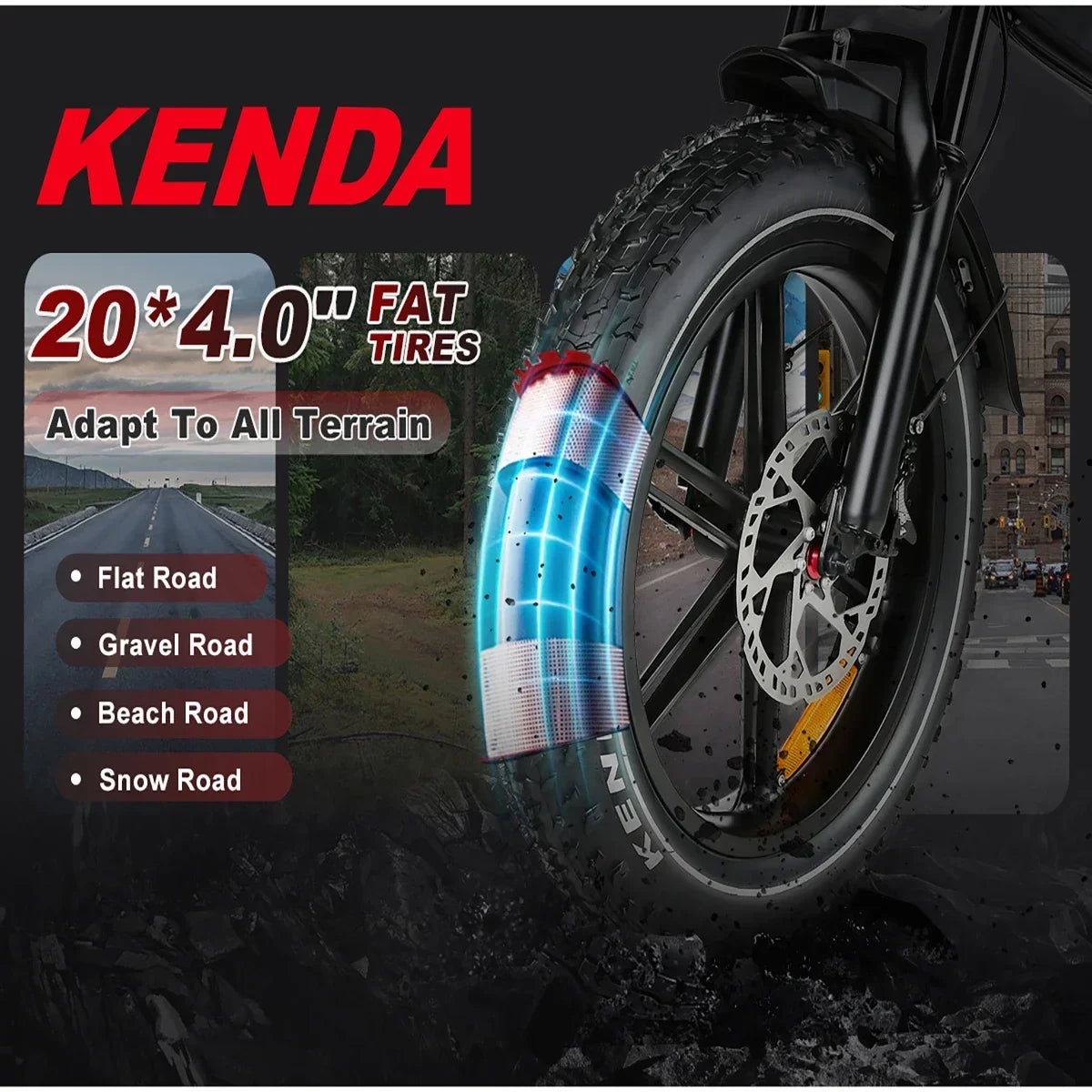 Full suspension mountain Electric Bicycle 1200W motor city folding Electric BIke 48V17AH battery 20*4.0 fat tire snow E-Bike