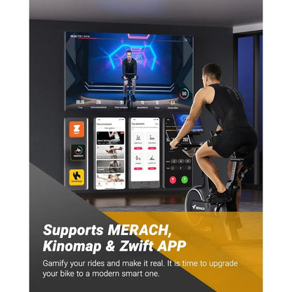 MERACH Indoor Cycling Bike,Exercise Bike for Home with Magnetic/Auto Resistance,Bluetooth Stationary Bike with APP Data Tracking