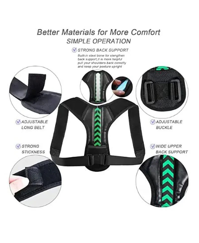 New Hot Adjustable Posture Corrector Belt for Clavicle Spine Support, Reshape Body and Improve Posture At Home, Office Sports