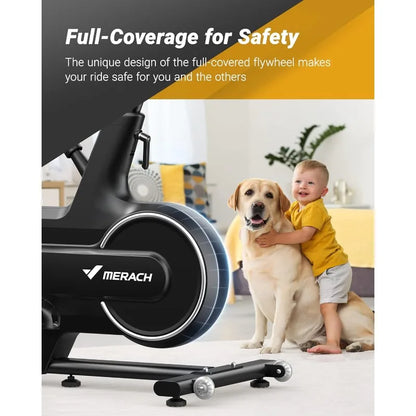 MERACH Indoor Cycling Bike,Exercise Bike for Home with Magnetic/Auto Resistance,Bluetooth Stationary Bike with APP Data Tracking