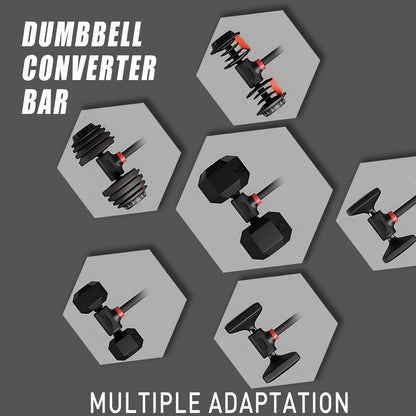 Adjustable Dumbbell Converter to Barbell Set and Kettlebell for Home Fitness Adjustable Up to 200lb Capacity Weight Barbell