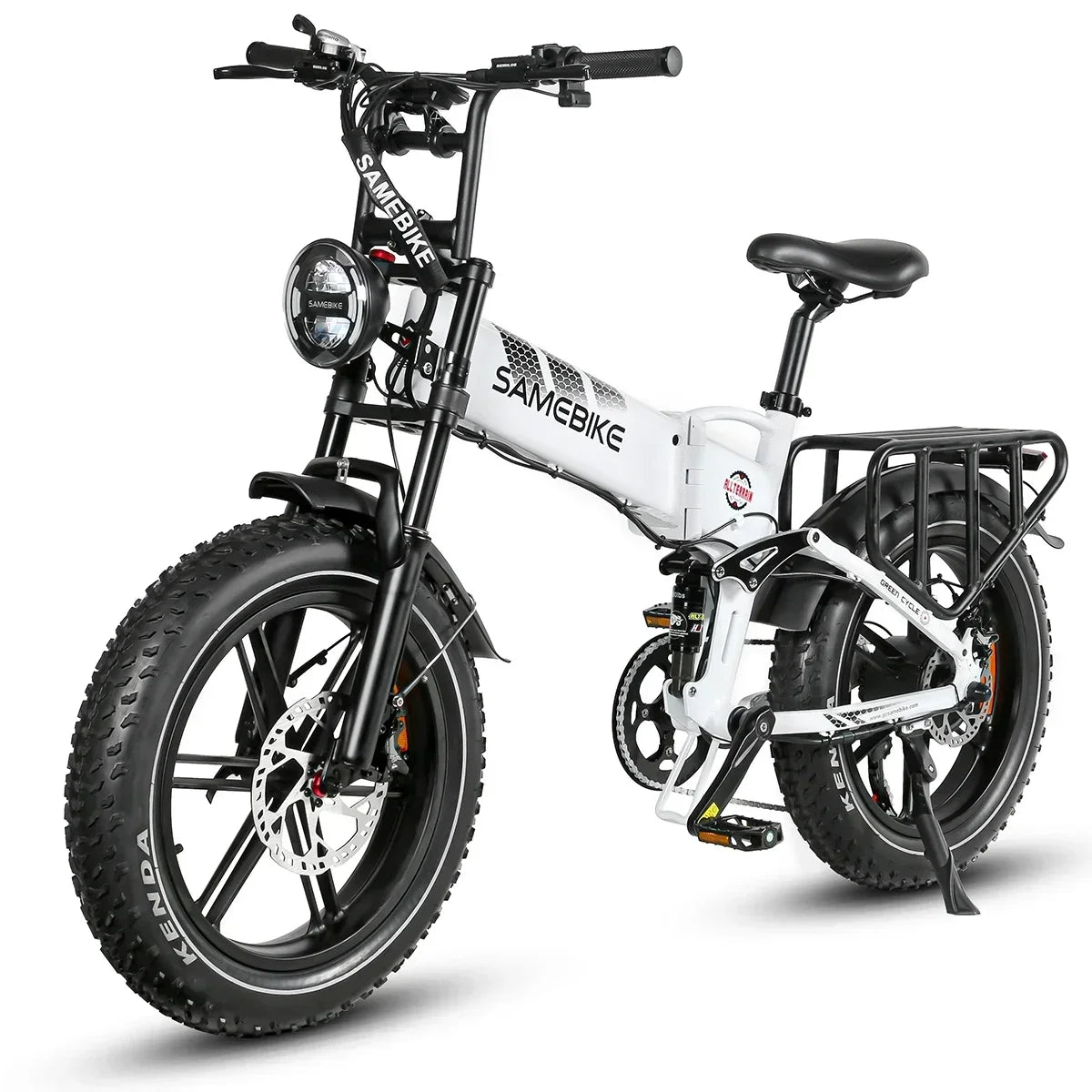 Full suspension mountain Electric Bicycle 1200W motor city folding Electric BIke 48V17AH battery 20*4.0 fat tire snow E-Bike
