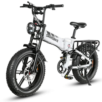 Full suspension mountain Electric Bicycle 1200W motor city folding Electric BIke 48V17AH battery 20*4.0 fat tire snow E-Bike