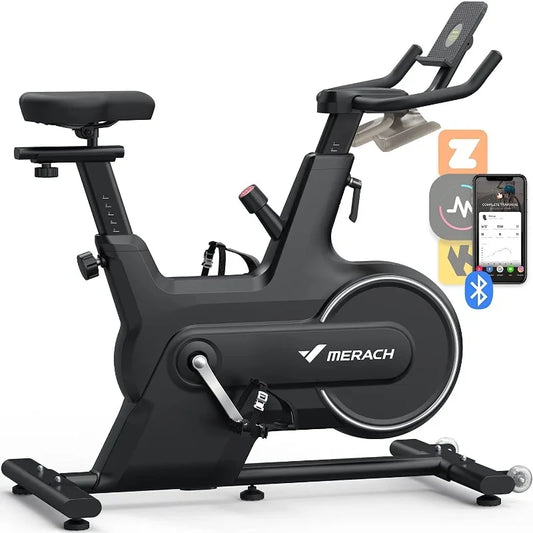MERACH Indoor Cycling Bike,Exercise Bike for Home with Magnetic/Auto Resistance,Bluetooth Stationary Bike with APP Data Tracking