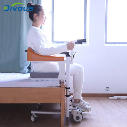 Old Man Home Care Commode Chair Toilet Shower Transfer Chair Bathroom Seat With Wheel patient lift