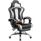 Ergonomic Gaming Chair with Swivel Seat&Headrest, Adjustable Video Game Chair with Massage Lumbar Support and Footrest Height