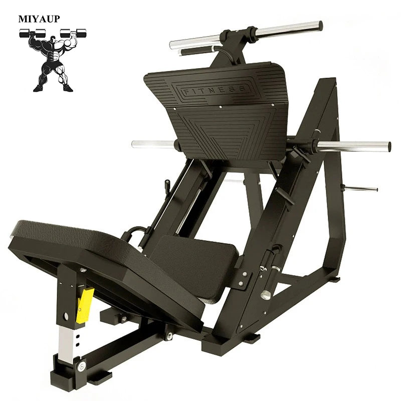 MIYAUP 45 Degree Hack Squat Seated Leg Press Machine Reverse Pedal Trainer Strength Fitness Gym Club Sports Equipment