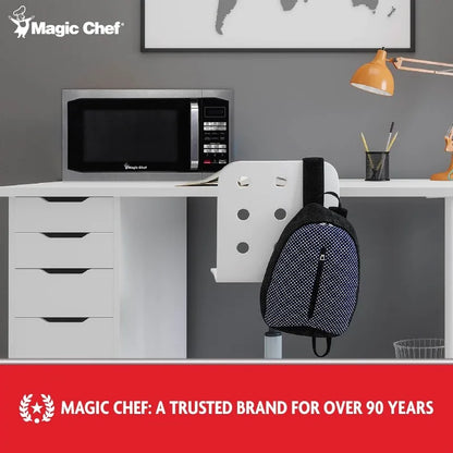 Magic Chef 1100 Watts Stainless Steel Digital Programmable Countertop Microwave, 1.6 Cubic Feet