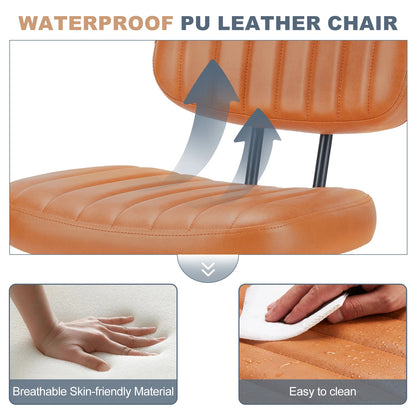 Armless Office Desk Chair Back Lumbar